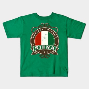 Siena, Italia -- Retro Style Design Kids T-Shirt